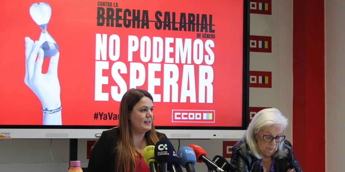 rueda de prensa brecha salarial Canarias