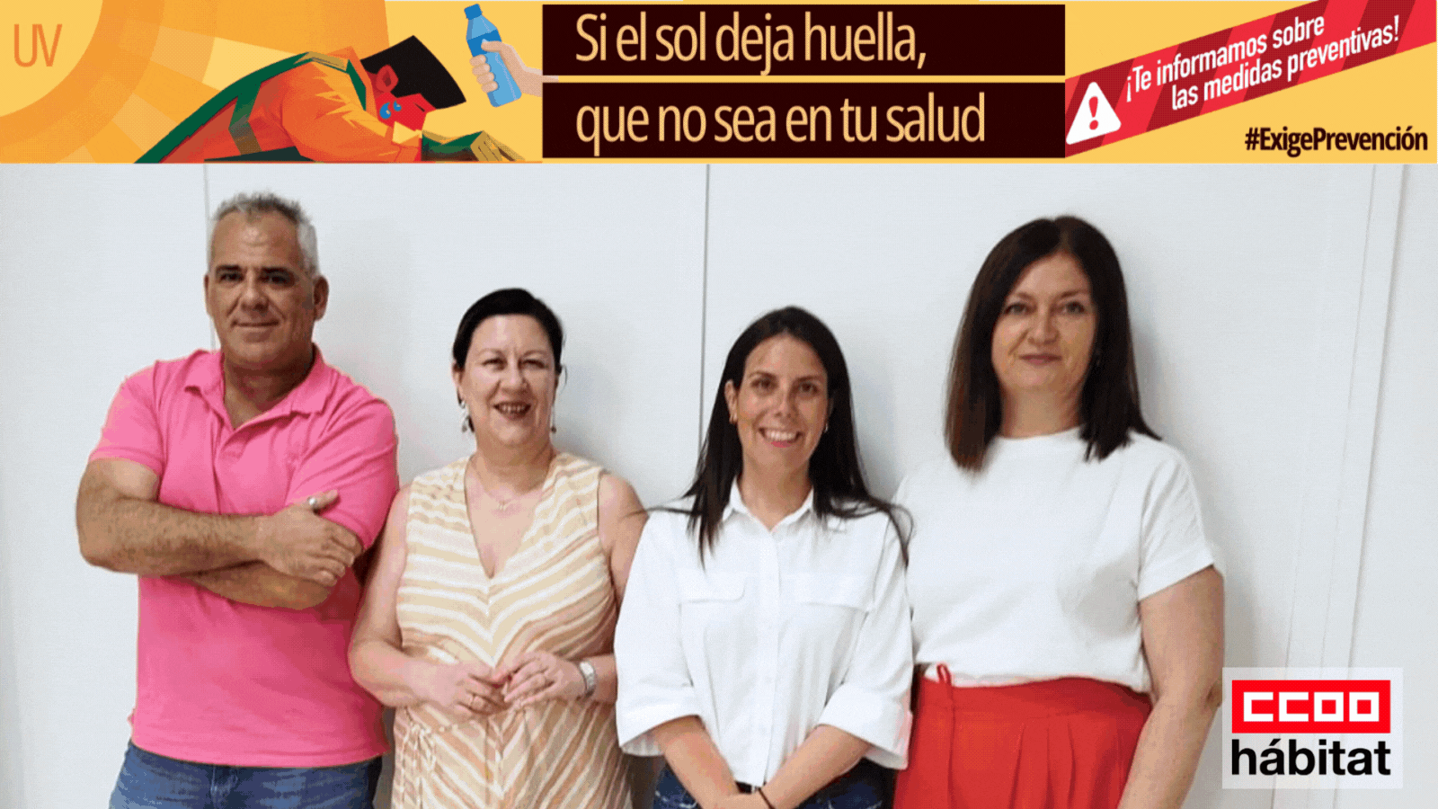CCOO del Hábitat lanza su campaña anual contra los efectos del Calor: “Si el sol deja huella, que no sea en tu salud"