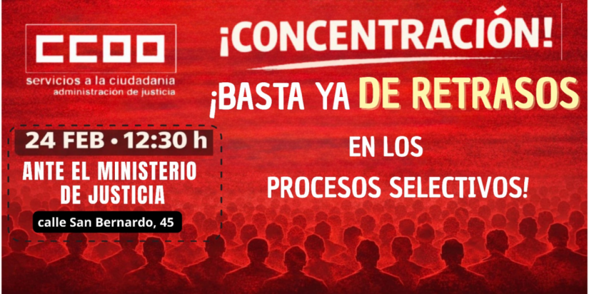 Concentración protesta retraso procesos selectivos