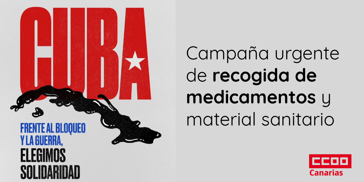 Campaña de recogida de medicamentos para Cuba de CCOO