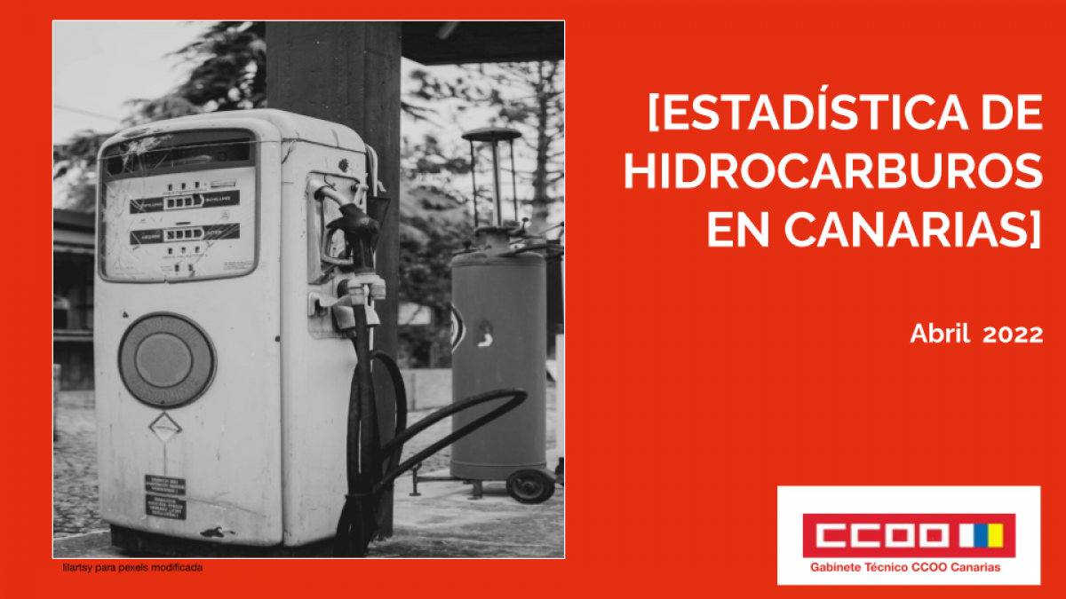 Imagen estadística hidrocarburos Canarias. Abril 2022