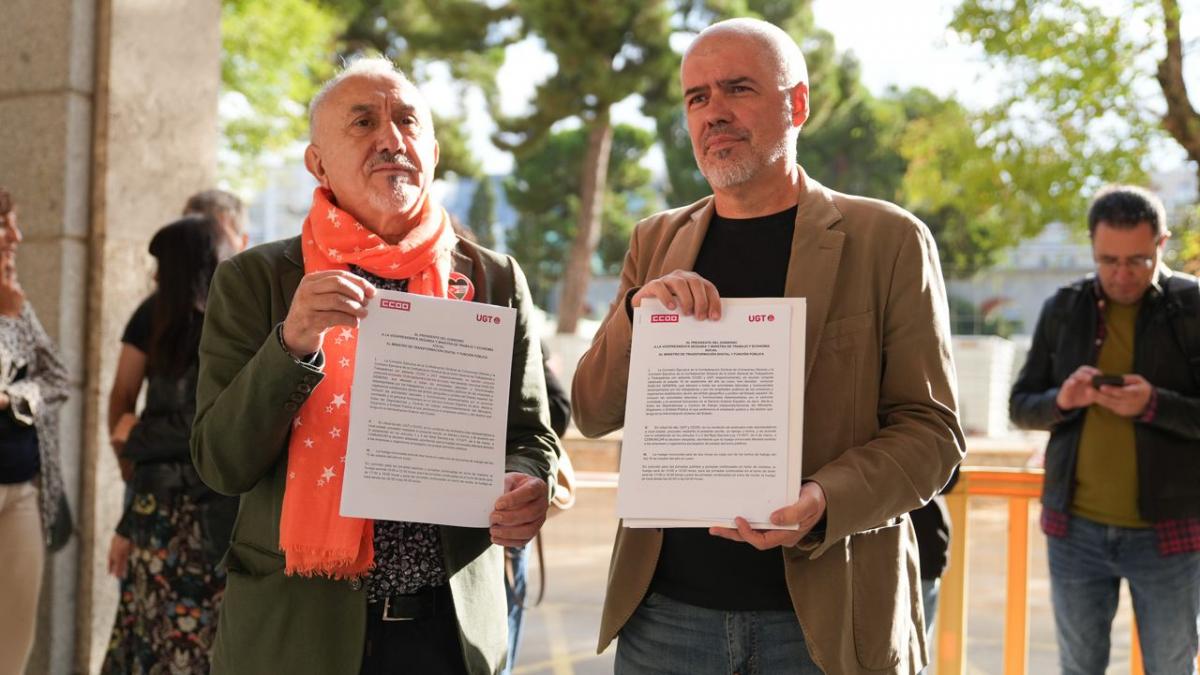Presentación en el registro de los paros del 15 de octubre