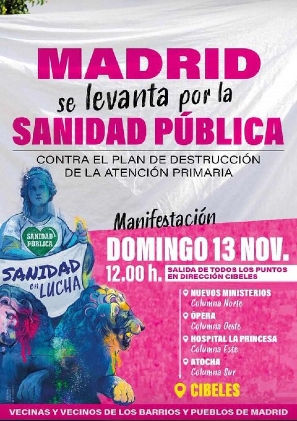 CCOO de Madrid apoya la manifestacin convocada el prximo domingo en defensa de la sanidad pblica