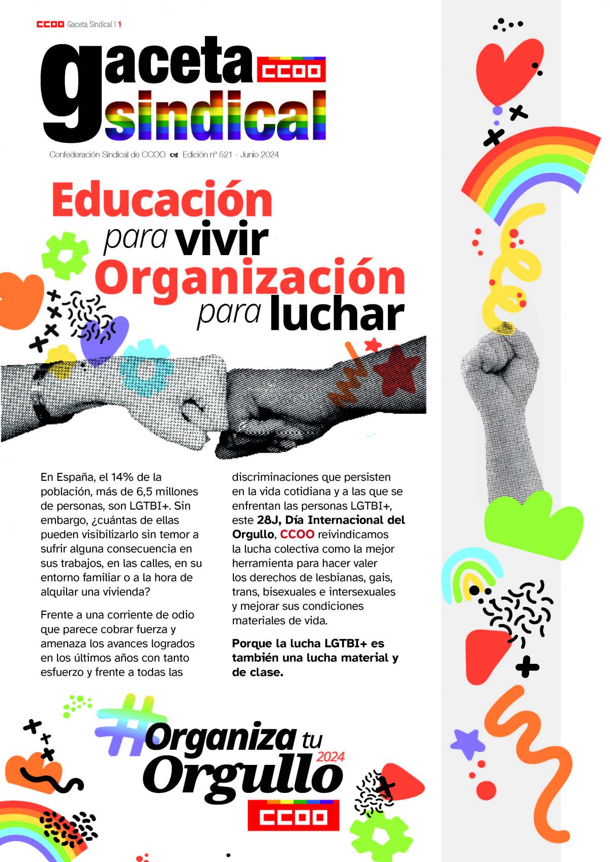 Gaceta Sindical con motivo del 28J, D�a Internacional del Orgullo LGTBI+.