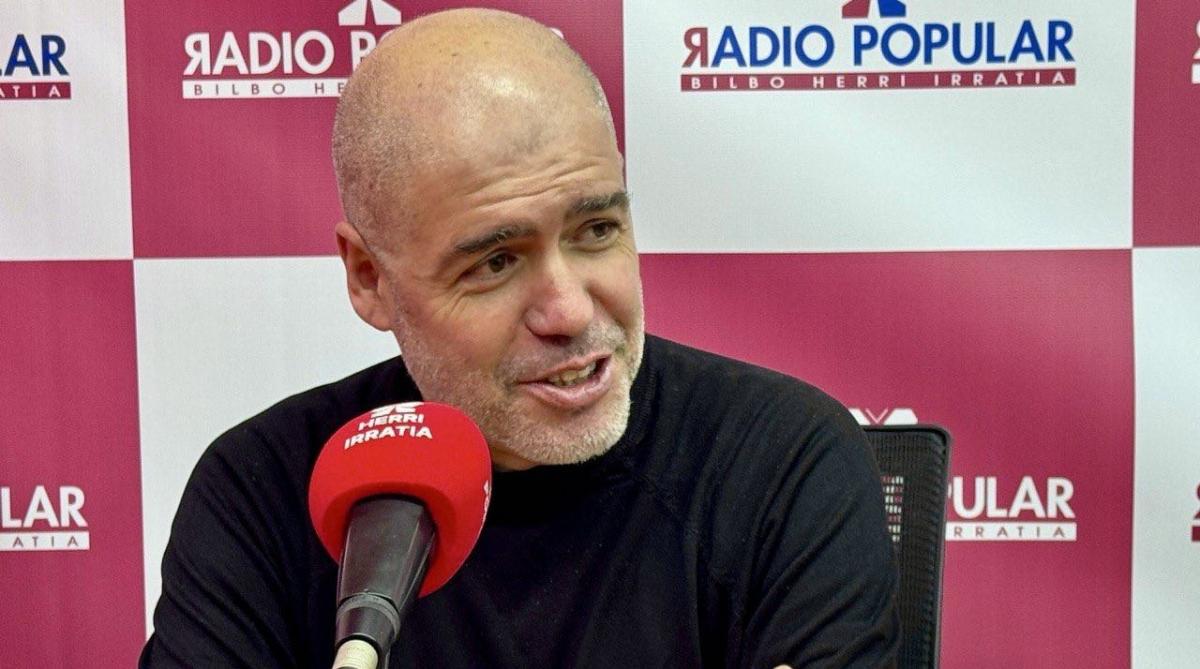 Unai Sordo durante la entrevista de Radio Popular de Bilbao.