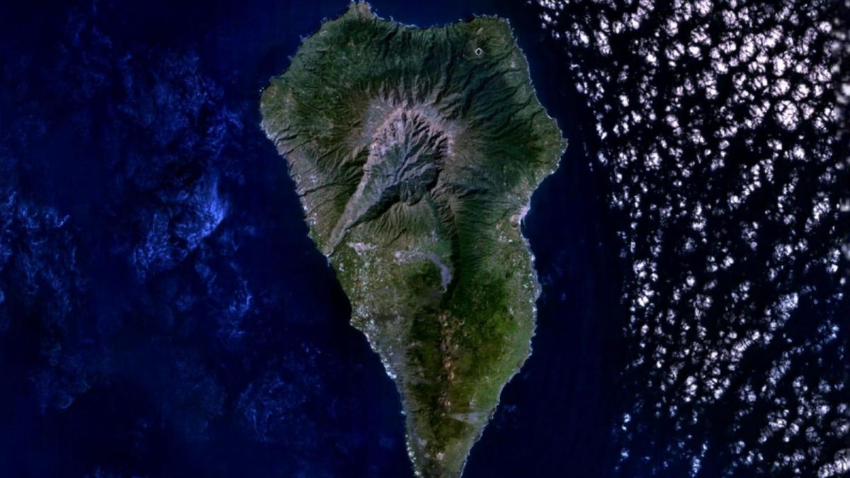 Foto Satélite de la Isla de La Palma - Tamaño completo | Gifex