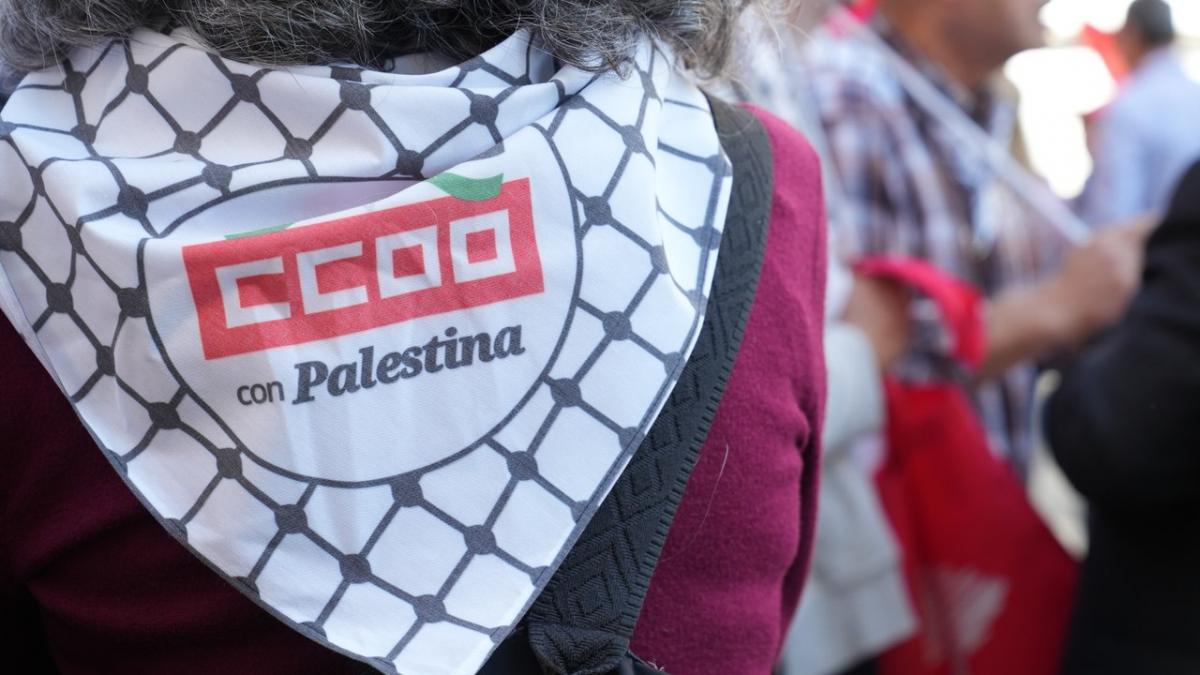 Pañuelo de CCOO en apoyo a Palestina