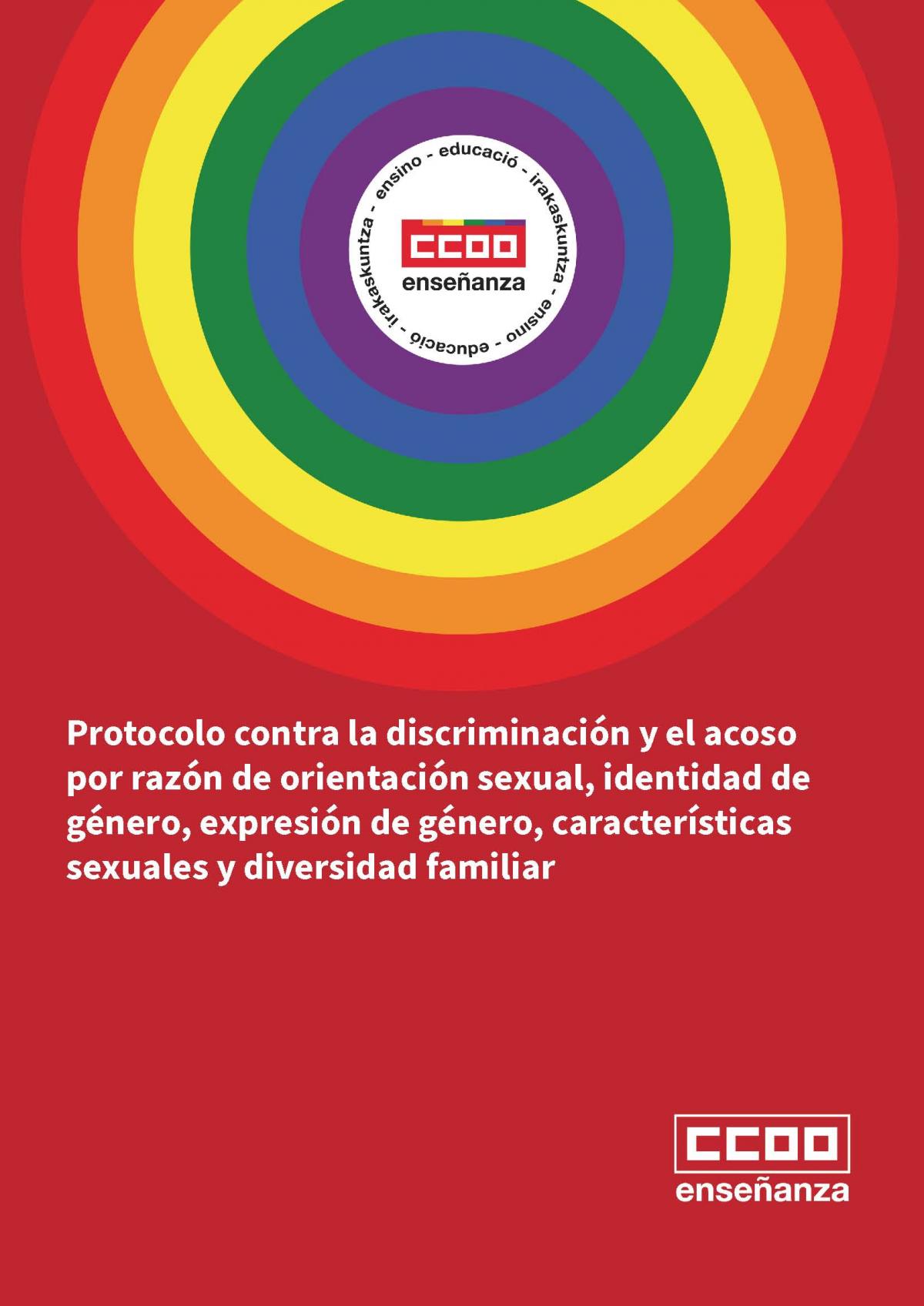 Protocolo contra la discriminacin y el acoso por razn de orientacin sexual, identidad de gnero, expresin de gnero, caractersticas sexuales y diversidad familiar.