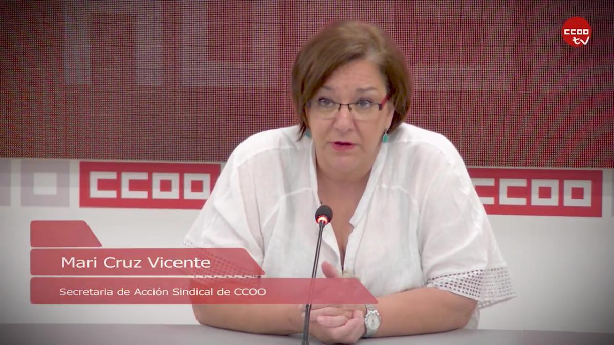 Mari Cruz Vicente, secretaria de Acción Sindical de CCOO
