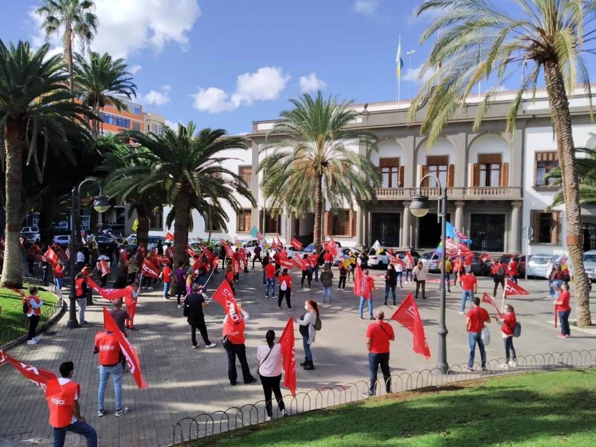 Concentración Campaña "Ahora Si Toca" Imagen en Gran Canaria